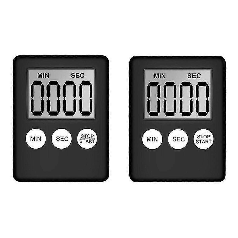 Digital Kitchen Timer, Timer, Egg Timer, Suitable for Work, Sports Timer, Game, Cooking Timer, 2 Pack
