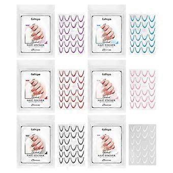 French Gradient Nail Stickers - Waterproof, Scratch-Resistant, Easy-to-Apply Nail Decor with 23 Stylish Patches for Long-Lasting, Protective, and Tren
