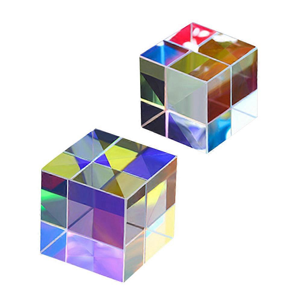 Physics Teaching Optical Prisms Cube for Photography 4Pcs Creative