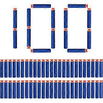 100 Stück 7,2cm Saugnapf Darts Nachfüllkugeln Schaumstoffpfeile Zubehör für Nerf N-Strike Elite Serie (Saugnapf)