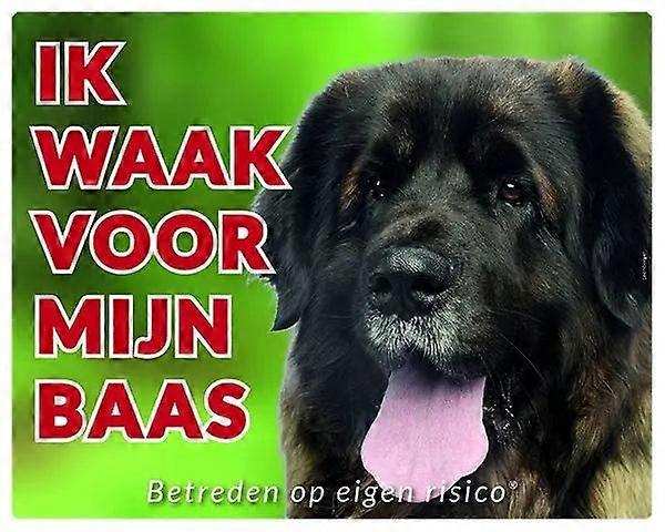 Sticker King Leonberger Warning Sign - I Watch Out For My Owner (2)