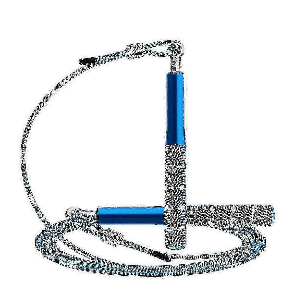 Adjustable Jump Rope compatible with Fitness Training Exercise (Blue)