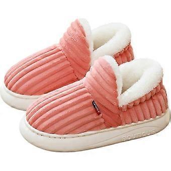 Plüschpantoffeln mit dicker Sohle, warm, für Damen und Herren (Größen 36-44). Weiches, warmes Innenfutter aus dichtem, weichem Fleece. Komfortabel und geräuschlos.