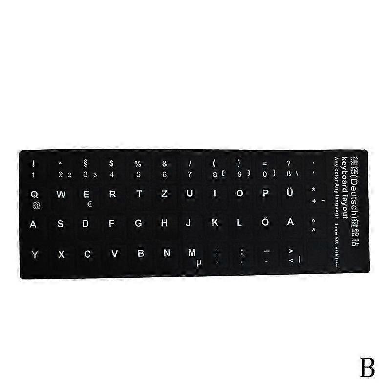 2 Pcs Black PVC Keyboard Labels