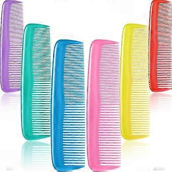 Colorful Plastic Hair Comb Set - 12 Pieces Fine Dressing Combs for Styling