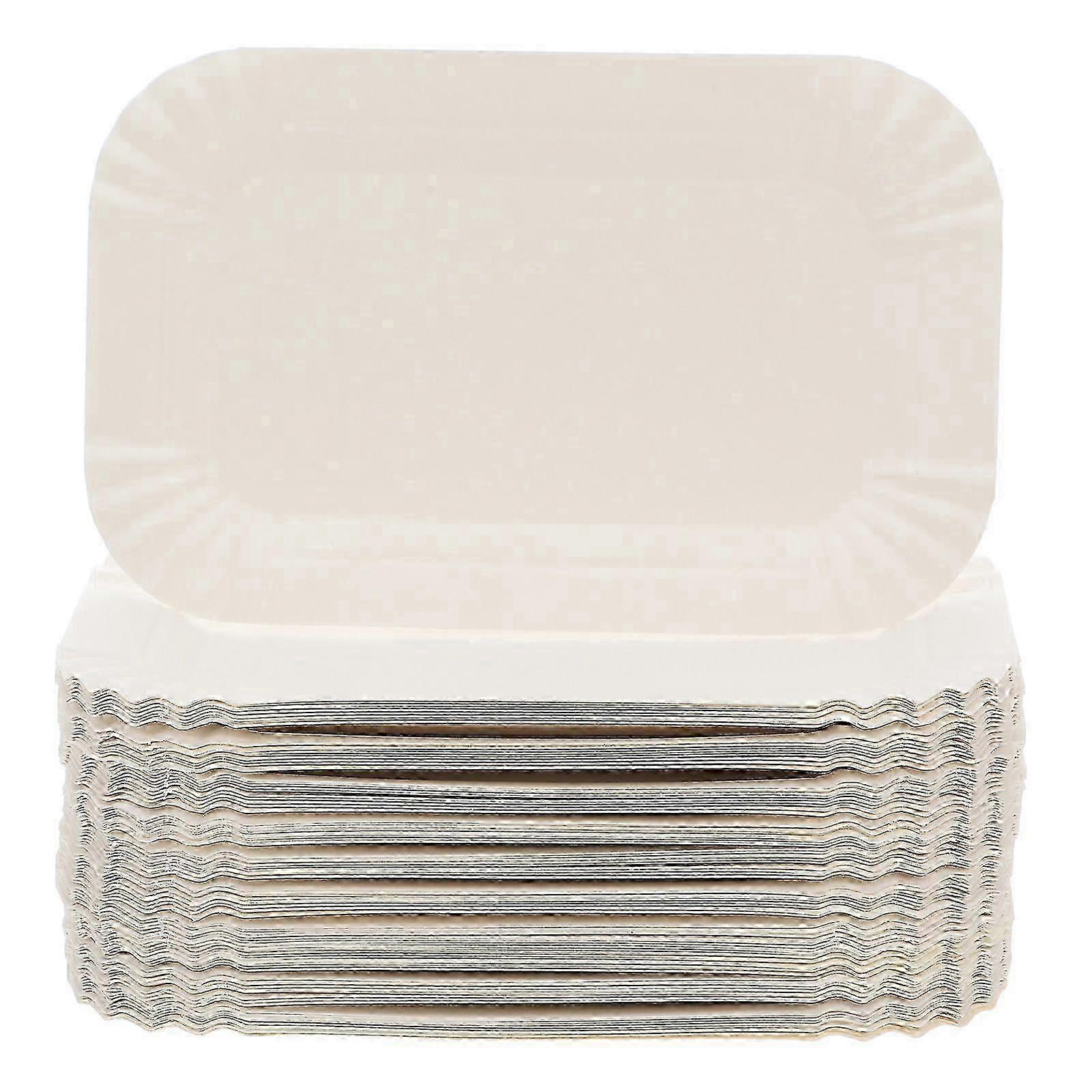 Bulk Heavy Duty Rectangular Cake Boards, Small Rectangle Cake Tray, Paper Plates for Baking