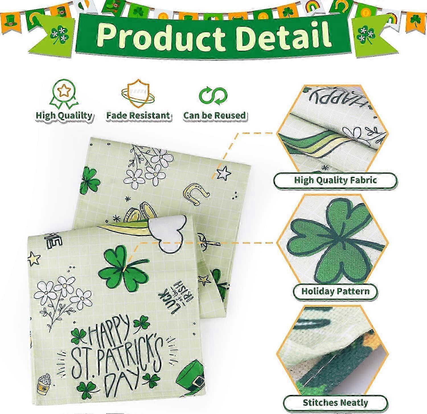 Linen Cotton St Patrick's Table Runner