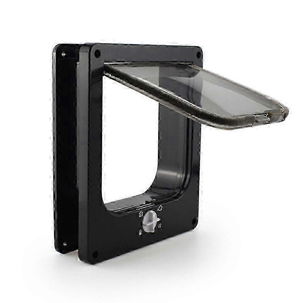 Lockable Pet Door 4 Way Locking Small Medium Large Dog Cat Flap White Frame