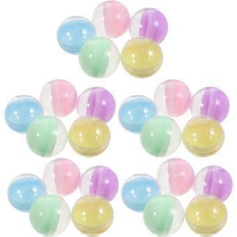 Kulki 120 szt. okrągłe kapsułki makaroniki kolor półprzezroczysty 32 mm plastikowe pojemniki lekkie wszechstronne DIY napełniane do gumy do żucia i automatów vendingowych