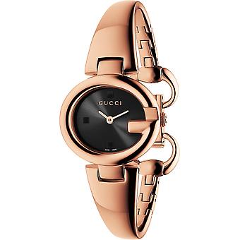 R.gucci sra.guccissima.sm.ng.pvd. Swiss Quartz Analog Woman Watch with YA134509 Gold-Plated Stainless Steel Bracelet