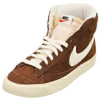 Nike Blazer Mid 77 Vintage Womens Fashion Trainers in Brown White