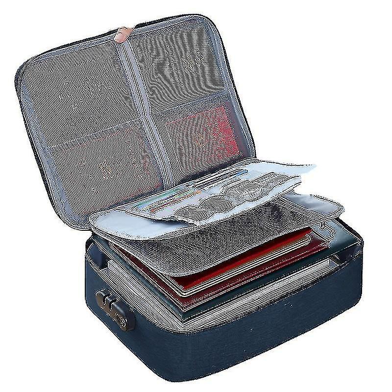 Multifunctional Document Storage Bag Passport Box Oxford Cloth Document Organizer Bag