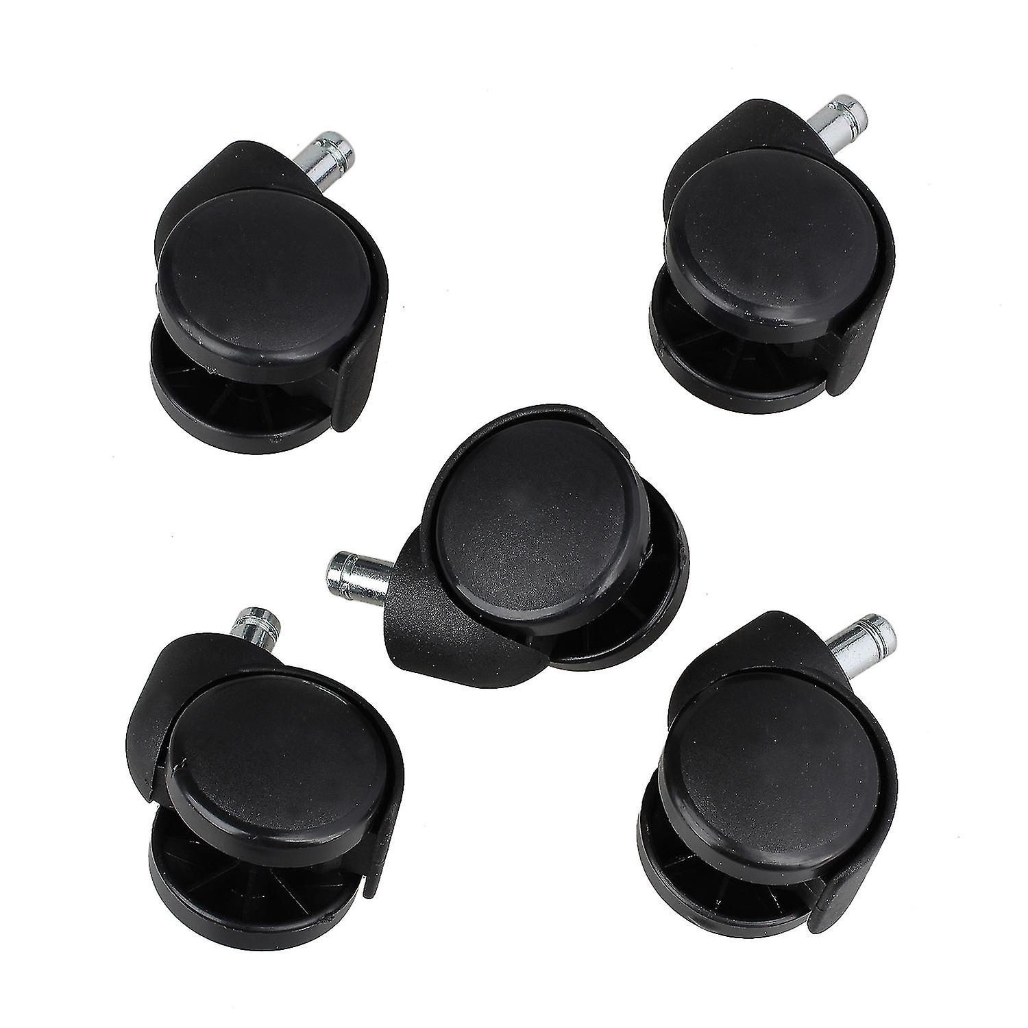 5 X Replacement Office Computer Chair Stem Swivel Casters Wheels Black