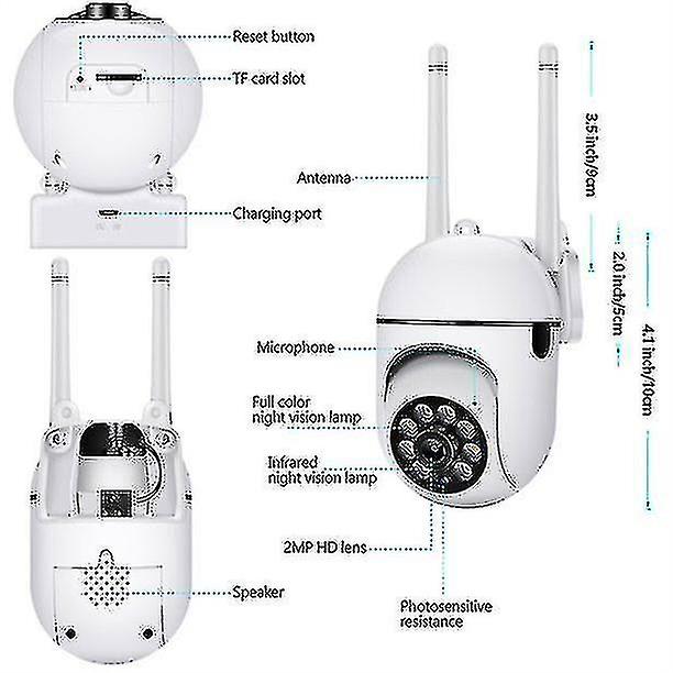 Wireless 5g Security Camera Wifi Waterproof Ir Night Vision Motion Detection Home Security Camera