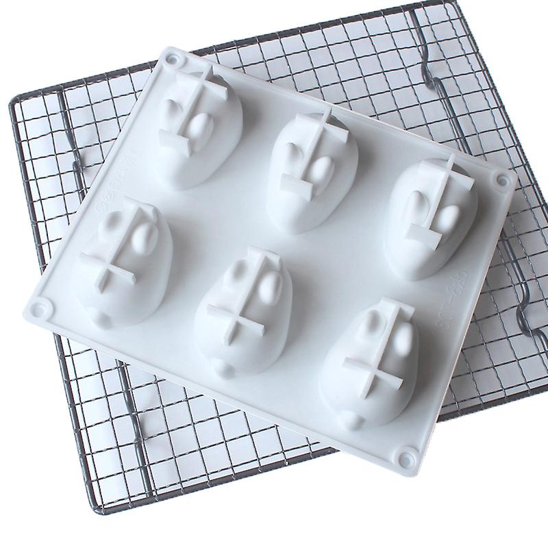 Silicone 3d Bunny Rabbit Mold Cake Decorating Mould For Baking Mousse 6 Forms