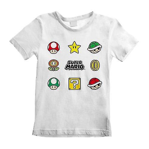 Super Mario Childrens/Kids Items Logo T-Shirt