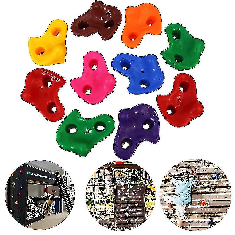 Climbing Stones Climbing Wall Grips Children 10 Textured Rock For Climbing Frames Diy Rock Stone Wall Random Clolor NIUNIU