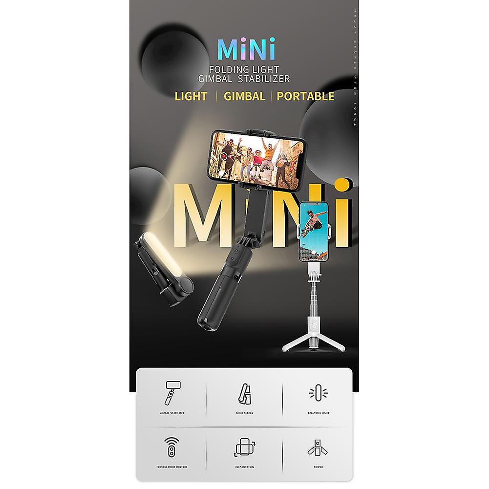 Gimbal Stabilizer With Bluetooth-compatible Fill Light Telescopic Selfie Stick Multi-function Video Shooting Tripod For Phone