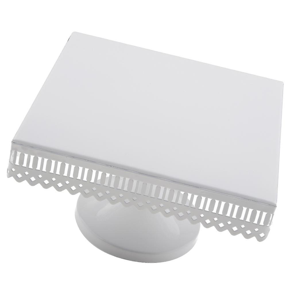 Square Cake Stand White Iron Metal Cake Tools Wedding Table Decoation L