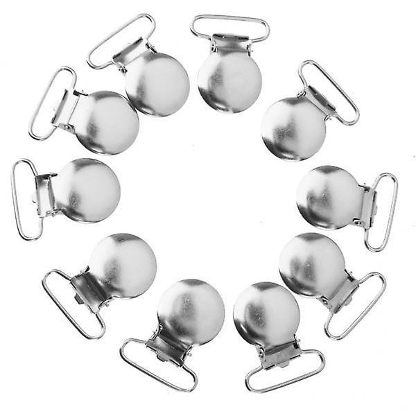9x10 Round Shape Pacifier Suspender Clips Holder Crafts w Plastic Insert 2.5cm