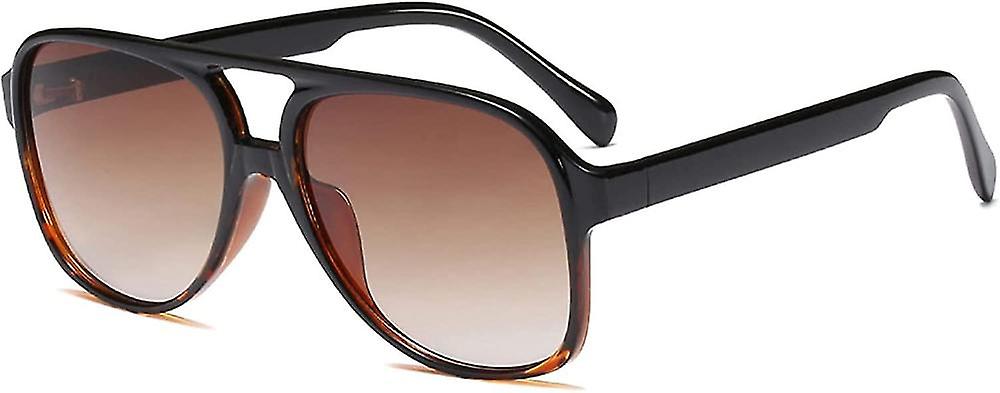 Bran Classic Aviator Solglasögon för kvinnor Män Stora Retro Frame 70-tals solglasögon