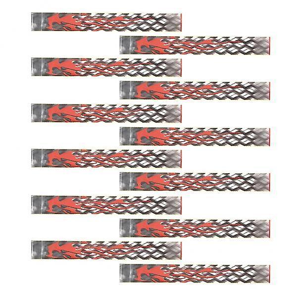 2x12 Pieces Durable Archery Arrow Stickers Wraps Grid and Red