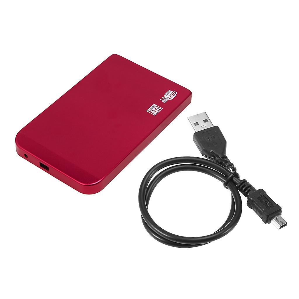USB 2.0 Sata 2.5 "محرك الأقراص الصلبة HDD علبة الضميمة الخارجية صندوق الكابلات الأحمر