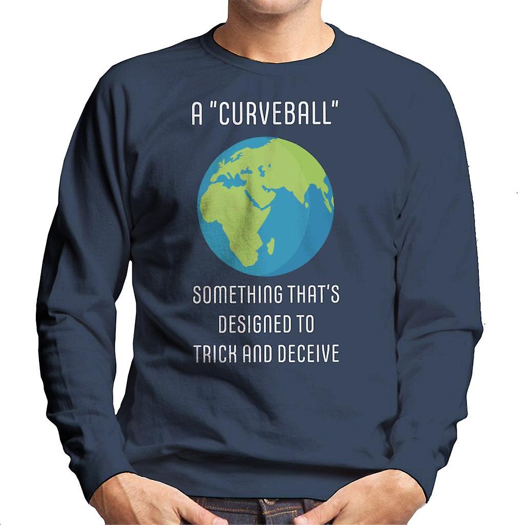 En curveball flat Earth men ' s Pullover