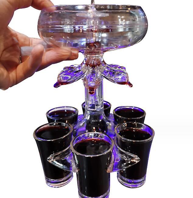 Acrylic Wine Dispenser with Glasses