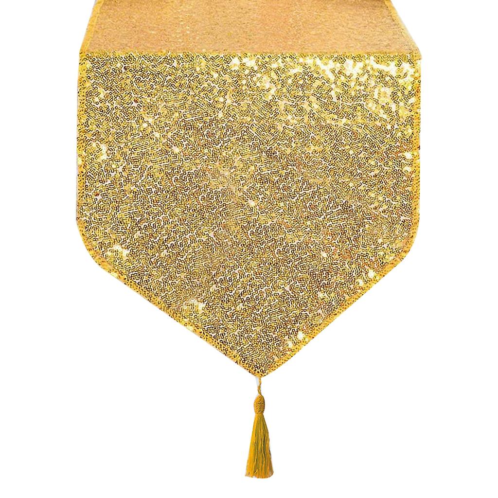 Sequin Table Runner Rectangle Glitter Gold Silver Sequin Table Runner Wedding