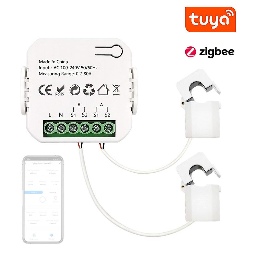 Tuya ZiGBee Intelligent Energy Meter Solar PV System Power Production Consumption Bidirectional Moni