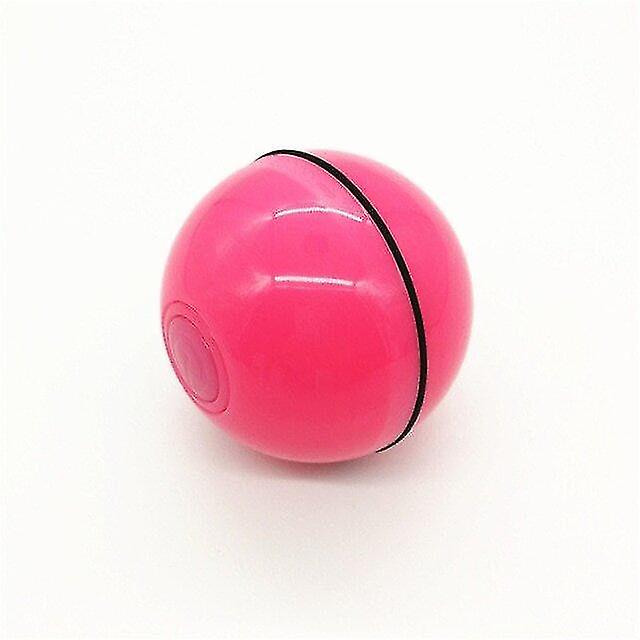 Cat Toys Smart Automatic Cat Toys Ball Pet Interactive Auto Rolling Self Rotating Ball Led Light Usb Pink