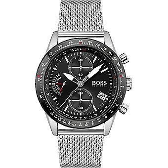 Pilot Men's Analog Quartz Watch with Stainless Steel Bracelet 1513886