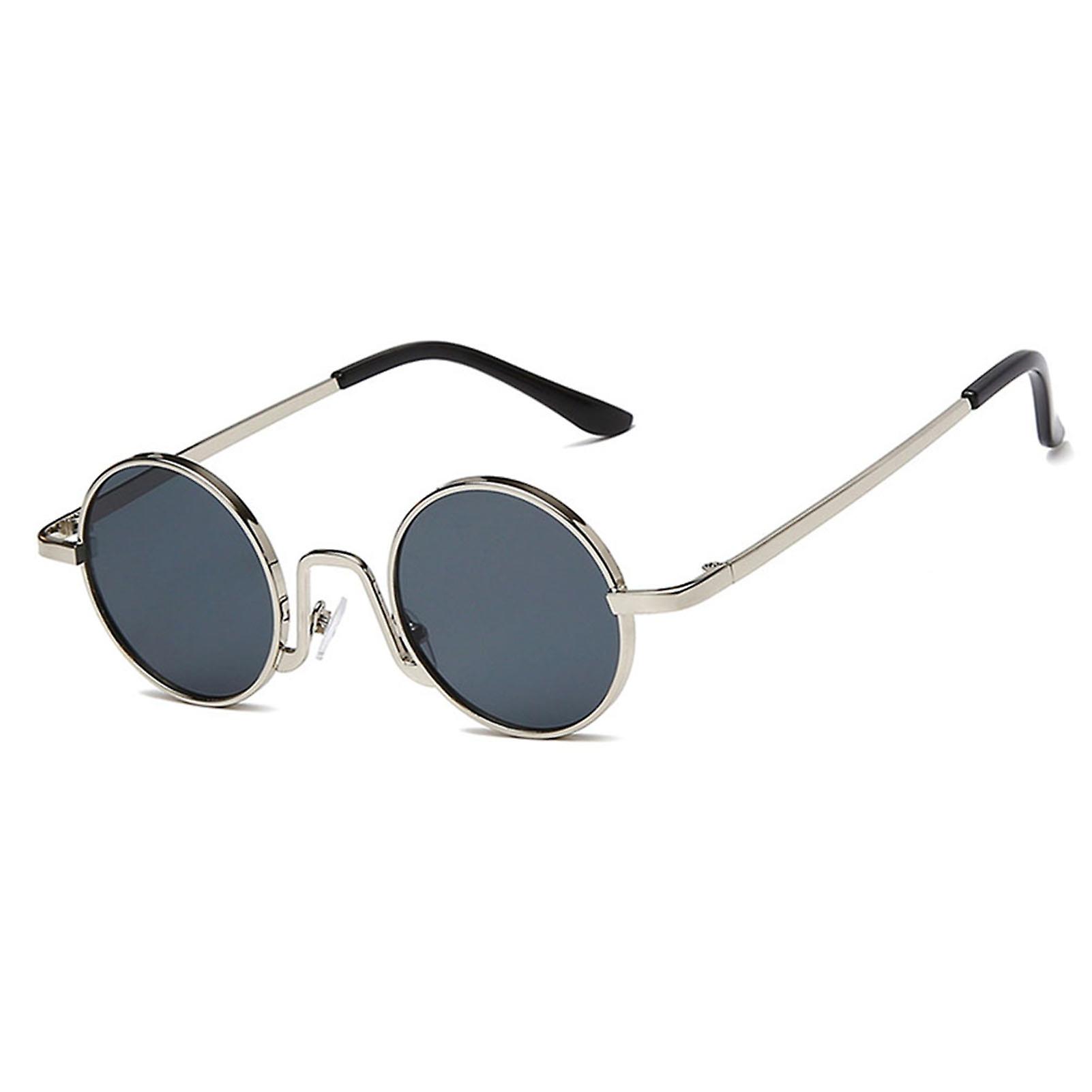 Vintage Sunglasses Steampunk Round Trend Mirrored Polarized Sunglasses