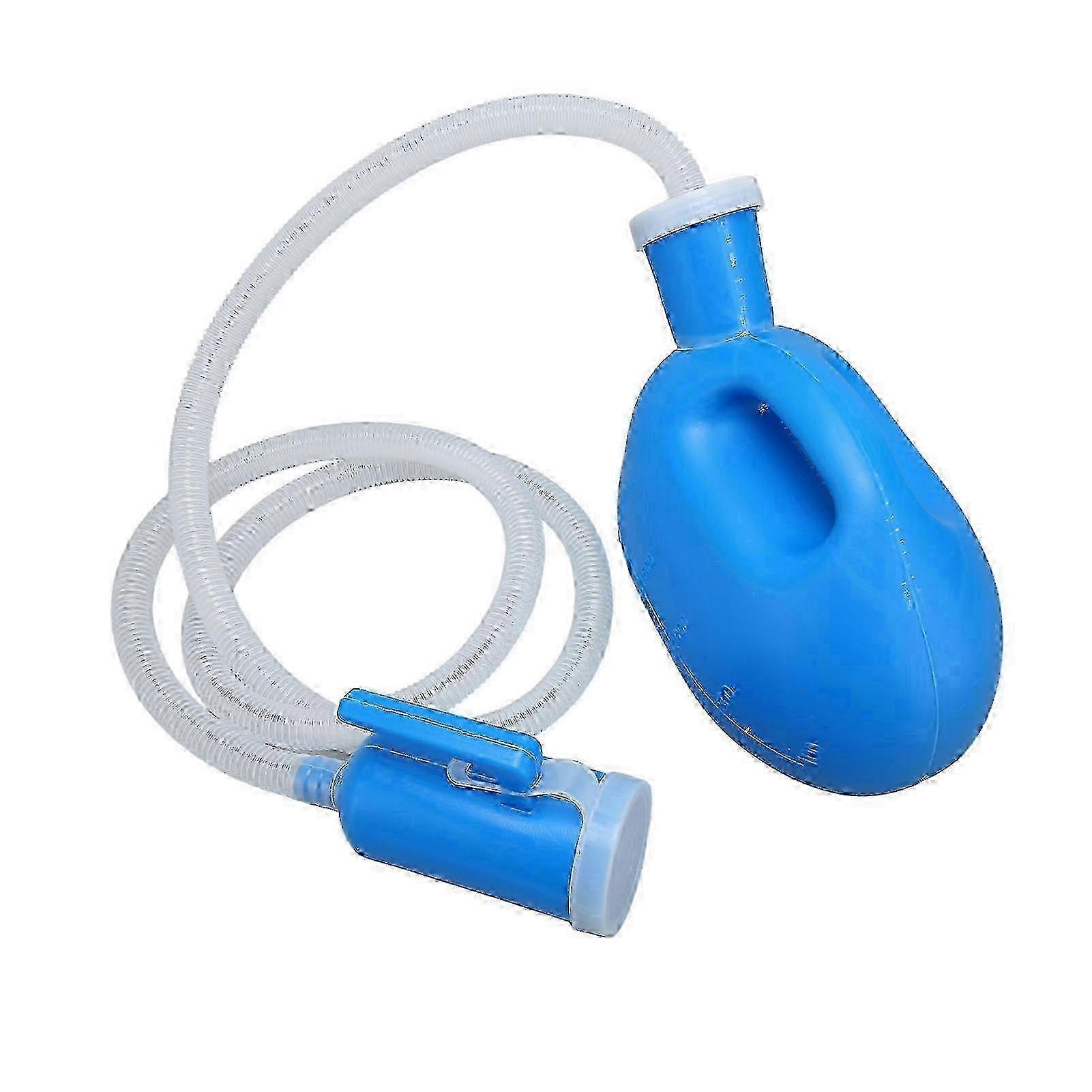 Male Urine Bottle Spill Proof Reusable 2000ML Thicken Long Tube Portable Urinal with Lid for Elderly Patient