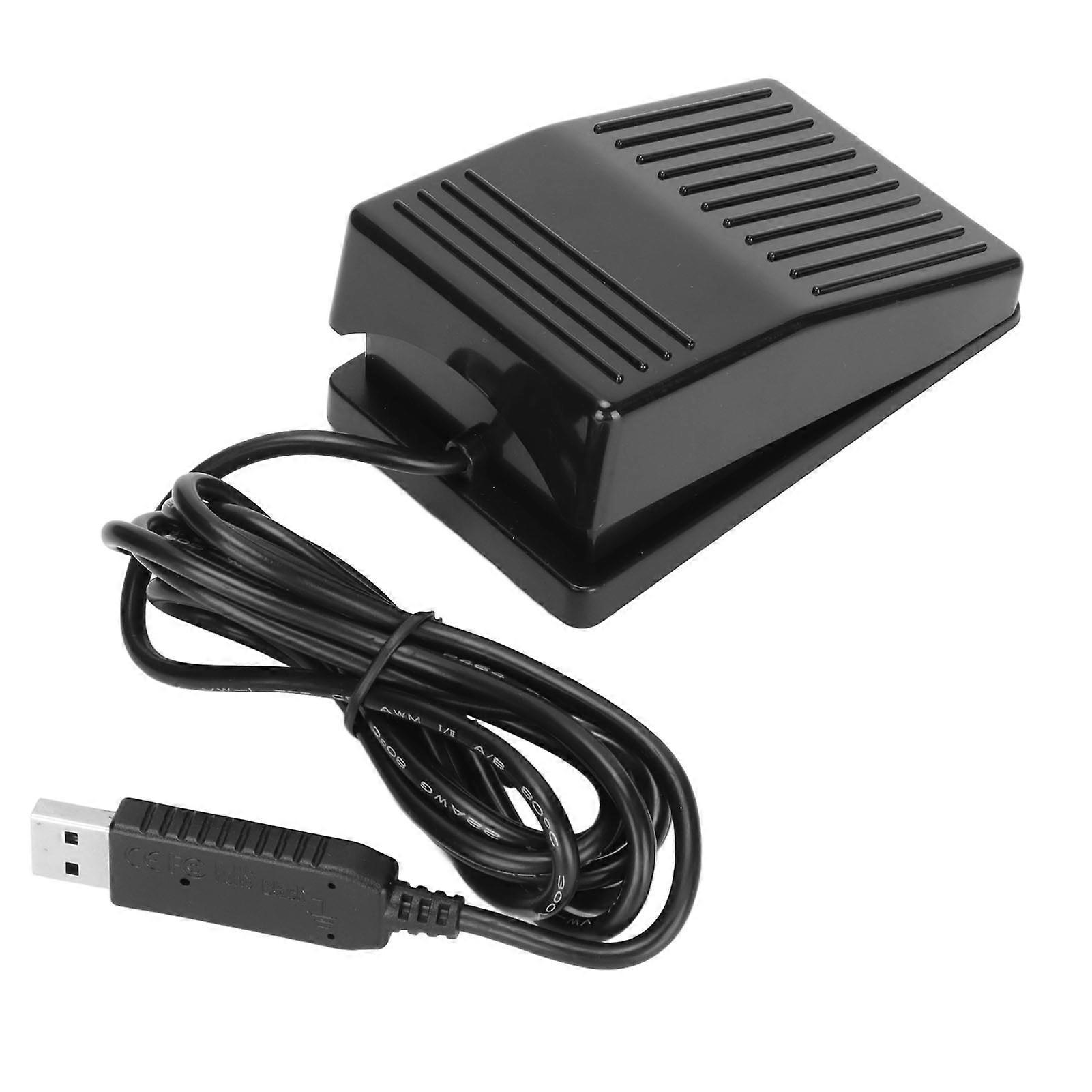 USB Foot Switch Pedal High Sensitivity Multifunctional Wide Pedal Single Foot Switch Pedal with Indicator Light for Computer