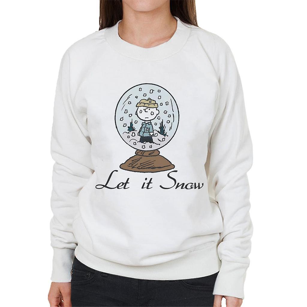 Peanuts Charlie Brown Let It Snow Globe Women's Sweatshirt