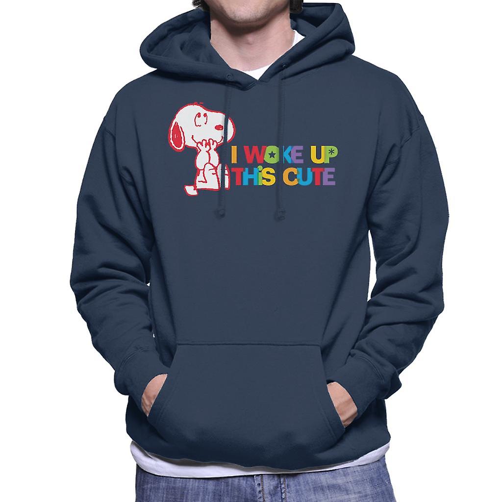 Peanuts I Woke Up This Cute Snoopy Men's Hooded Sweatshirt