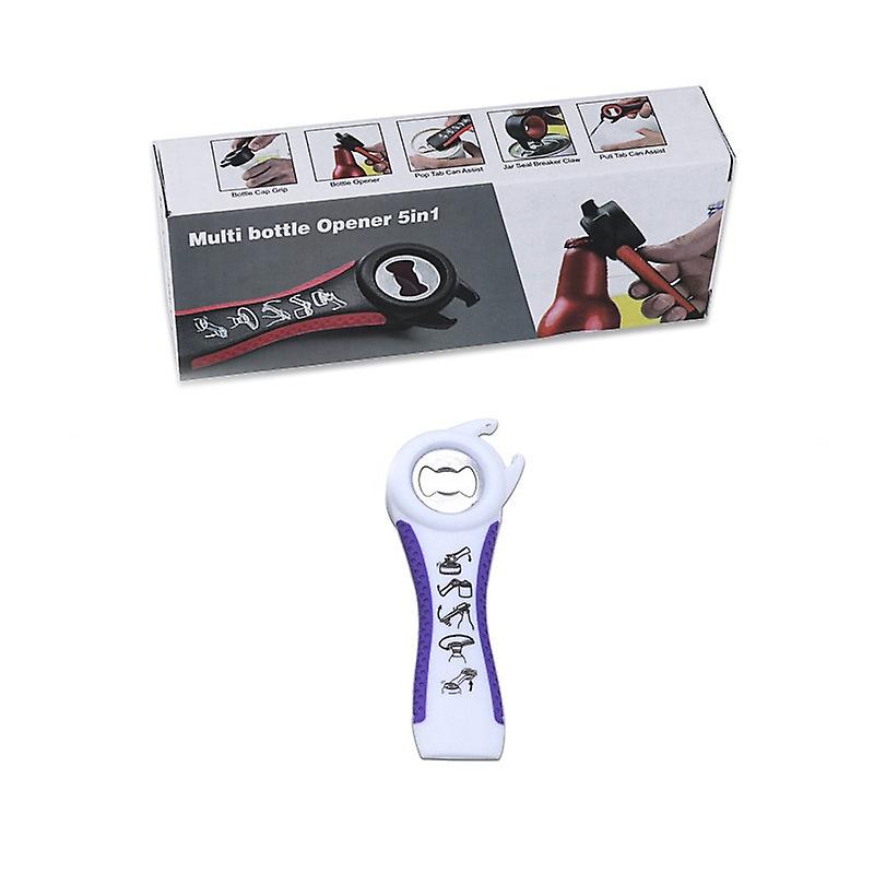 SQCLV Bottle Can and Jar Grip Opener , 5-in-1 Lid Seal Remover Lid Twist Off for Children, Weak Hand and Seniors with Arthritis