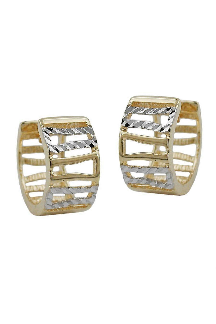 Hoop Earrings Two Tone 9k Gold - Gl430935