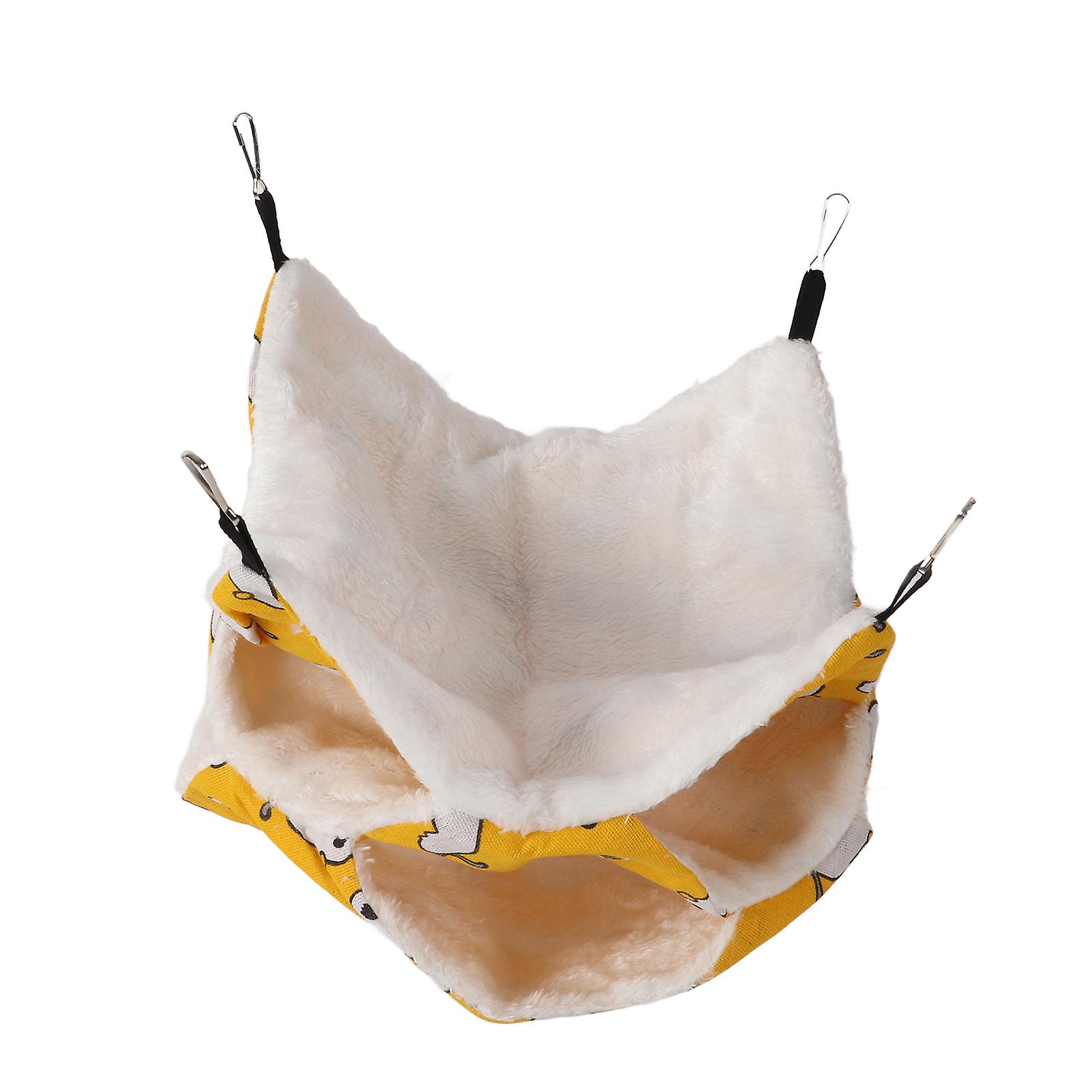 3-Layer Pet Cage Hammock for Small Animals 30x30cm Plush