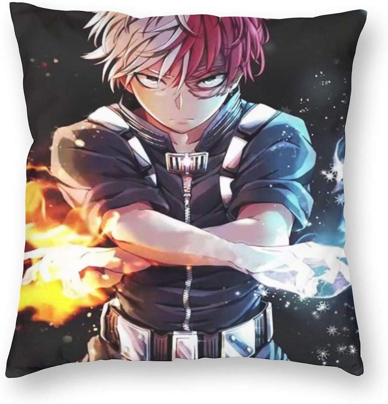 マイヒーローアカデミアクッションカバースローソファ枕カバーチェアクッション漫画ベッド枕カーシートクッション45cm * 45cmクッションカバー-pl4128