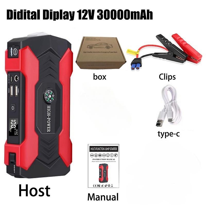 12V 28000mAh Car Jump Starter Digital Display Emergency Power Supply Portable Emergency Starter Car