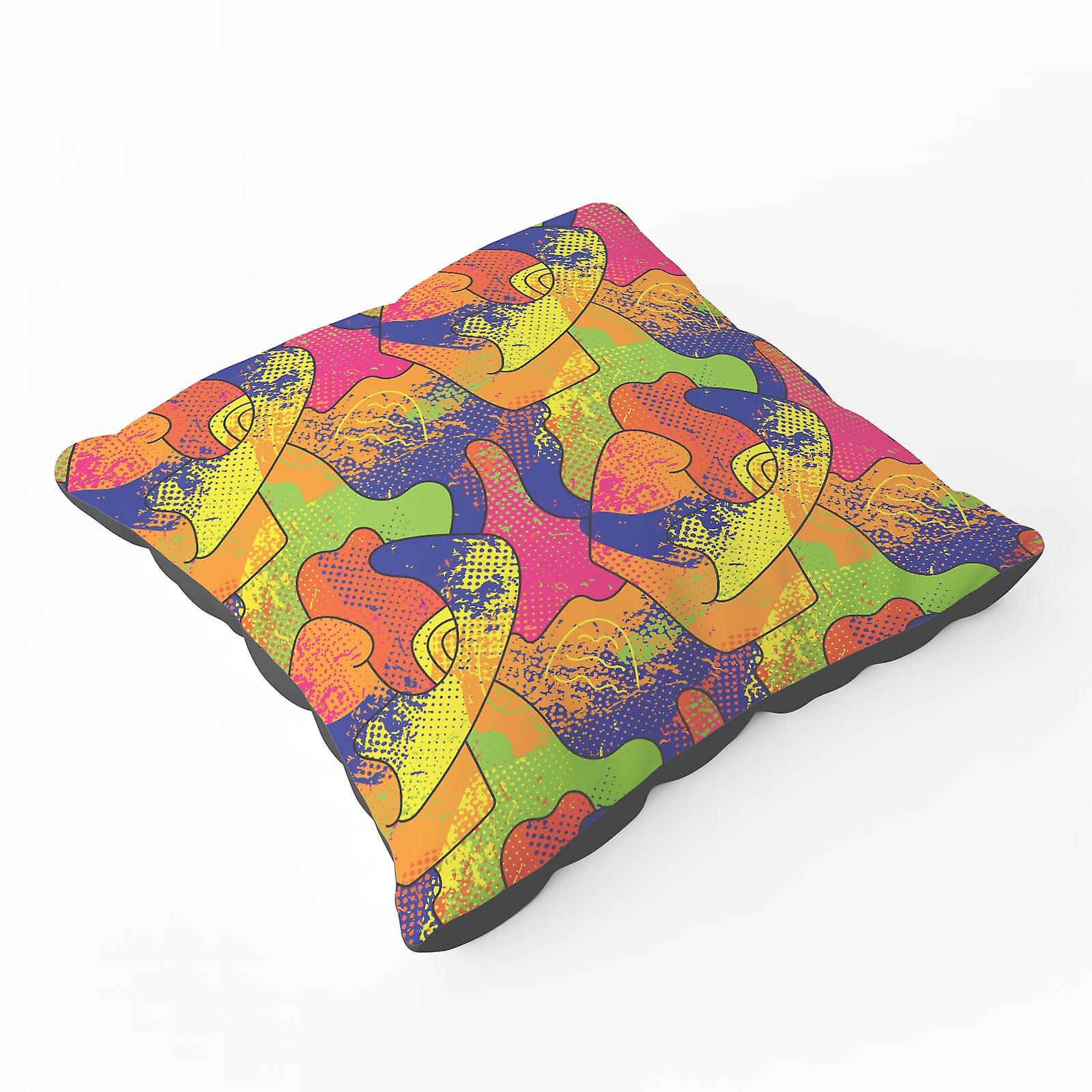 Bright Abstract Pattern Floor Cushion