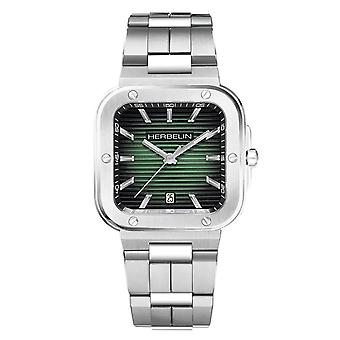 Capcamarat Montre à quartz analogique pour hommes avec bracelet en acier inoxydable 12246B16