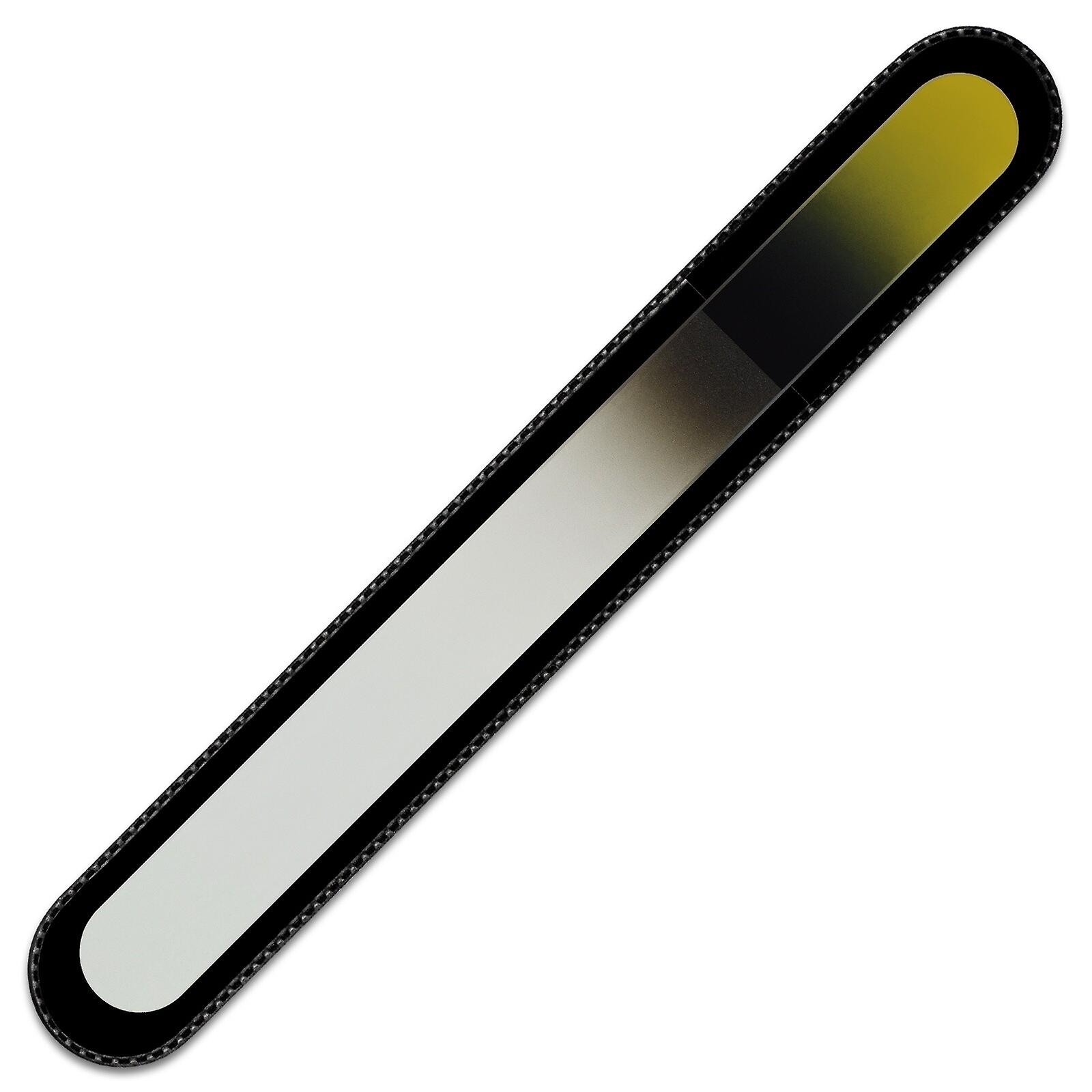 Grande lime à ongles en verre arc-en-ciel R-B2 - Noir orange