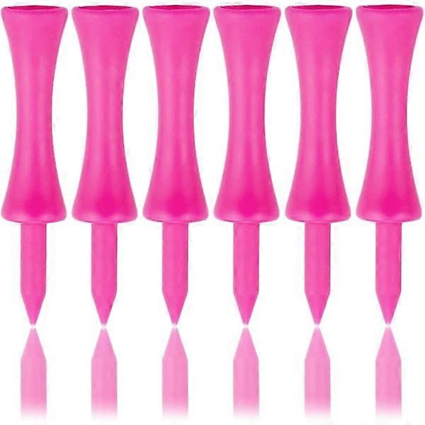 Set van 100 roze golftees van 57 mm kunststof
