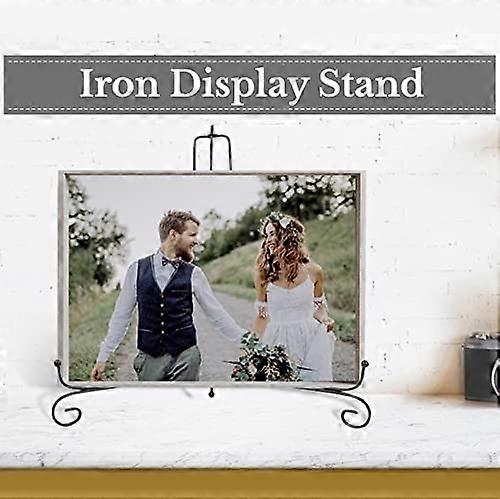 Metal Plate Easel Plate Holder Easels Decorative Photo Display Stands Home Decoration(10inch)