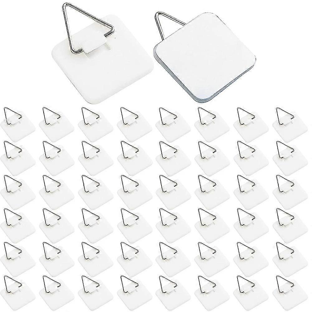 50pcs Plate Hangers For The Wall Plate Holder Hooks For Decorative Plates 1.3 Inch Sticky Invisible