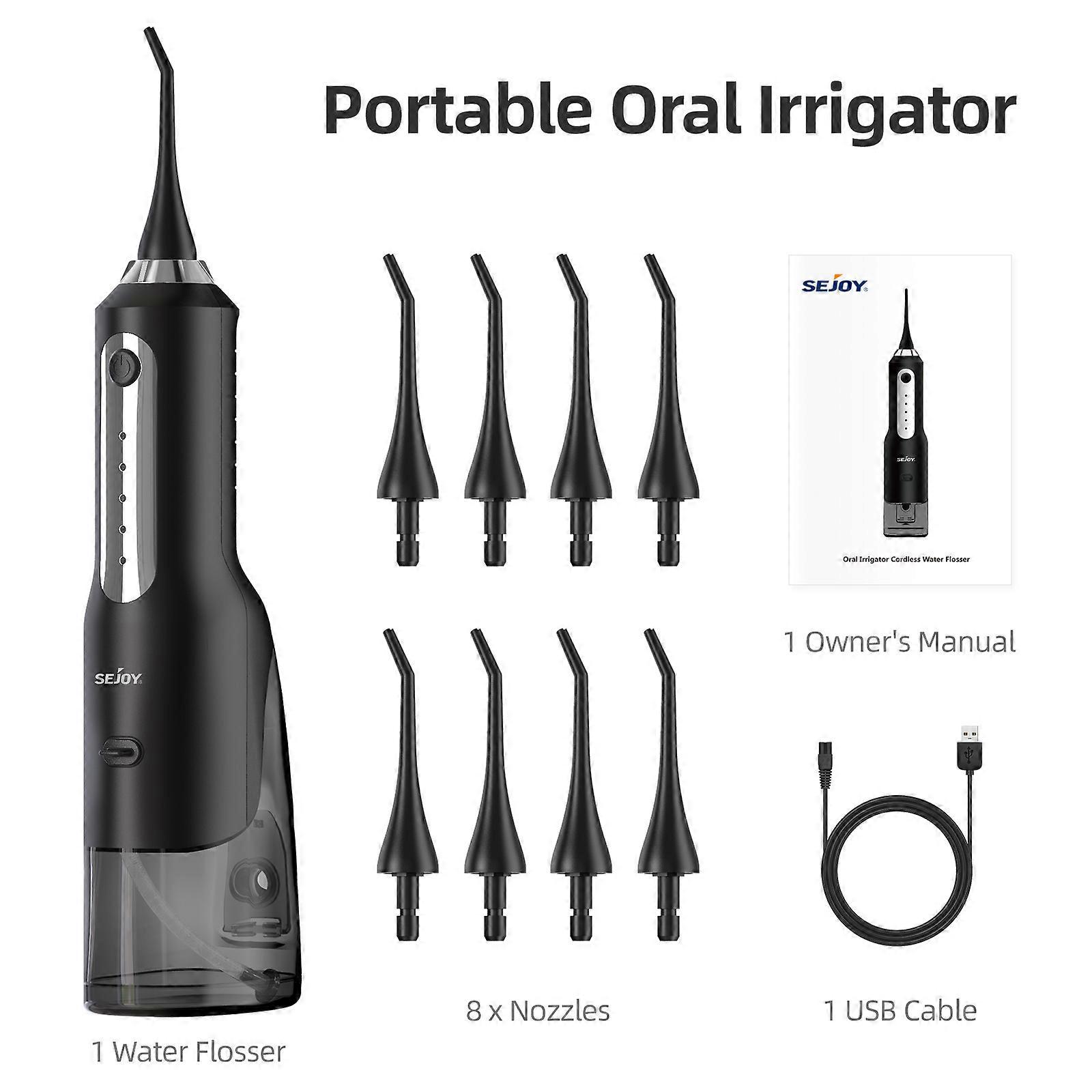 1pc Water Flosser With 5 Modes And 8 Replaceable Jet Tips, Waterproof Water Dental Flosser For Teeth